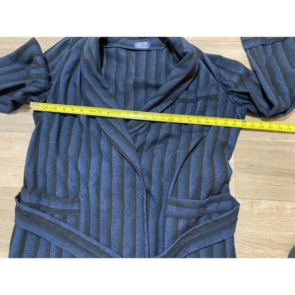 Vintage Pendleton Wool Robe Mens M Blue Striped Belted Academia Heritage USA - Picture 6 of 9